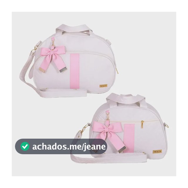 Kit Mala Maternidade + Bolsa P Basic Off/rosa - 02 Peças