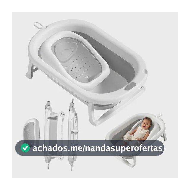 Banheira De Bebê Dobrável 45l Com Redutor De Assento Pipdip