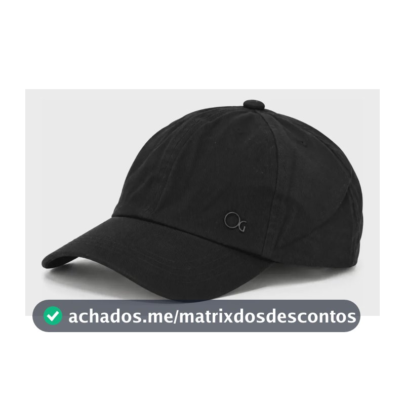 Boné Ogochi Básico Algodão Aba Curva Masculino Premium Preto Único Liso