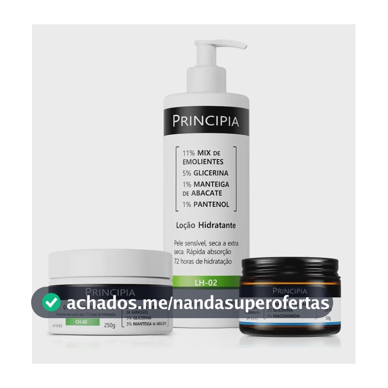 Principia Tripla Hidratação Ch-02 250g + Lh-02 500ml + Ch-01