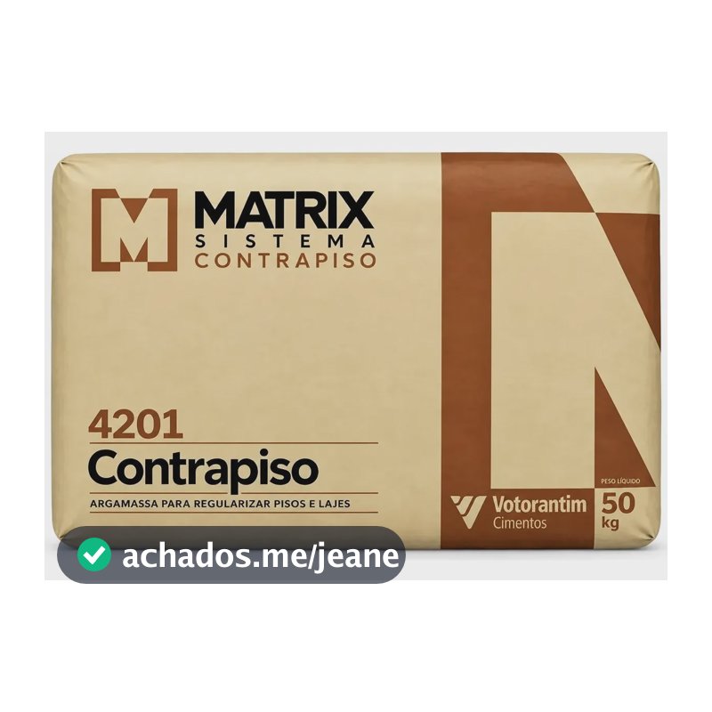 Argamassa Contrapiso 4201 Matrix Votoran 50kg