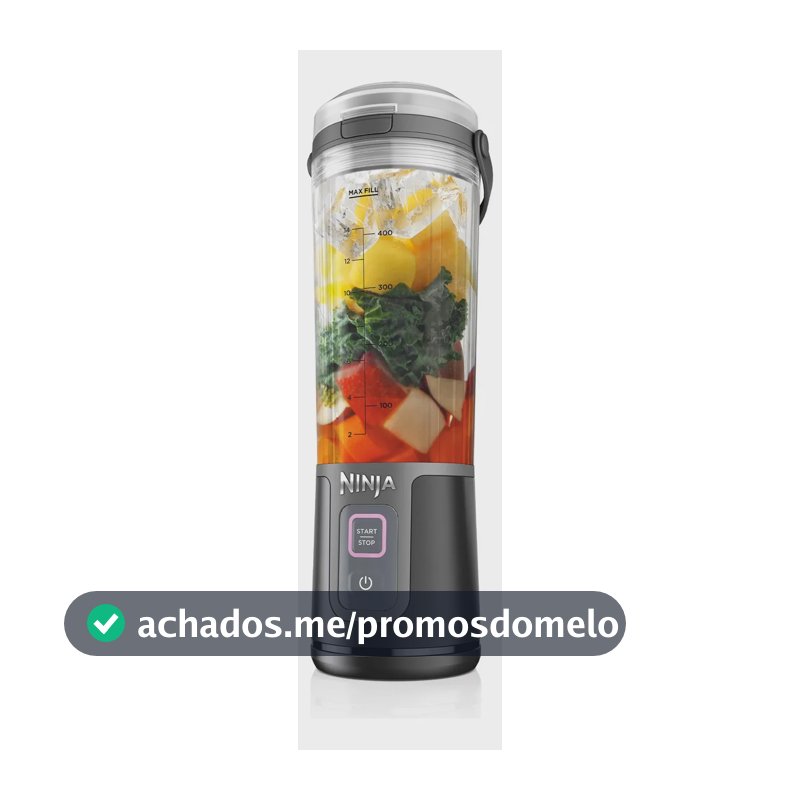 Liquidificador Portátil Ninja Blast Sem Fio Copo 470ml Fácil de Limpar Ideal para Vitaminas Shakes e Bebidas Bivolt