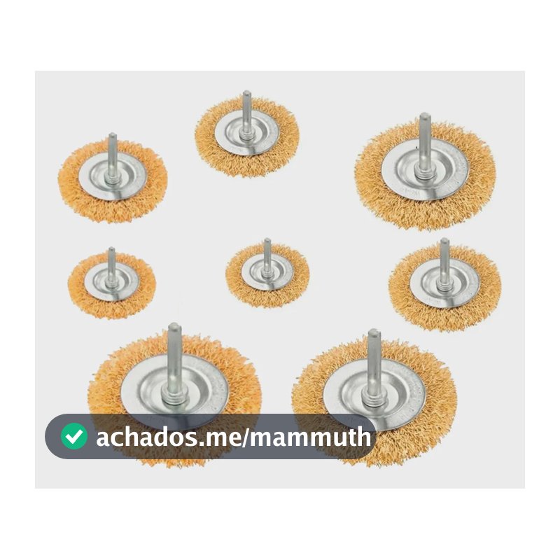 Jogo Escova De Aço Circular Com 8 Peças Para Parafusadeira