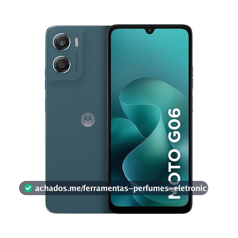 Smartphone Moto G06 128GB 4GB RAM + 8GB RAM Boost, Câmera 50mp,Bateria 5200mah - Azul