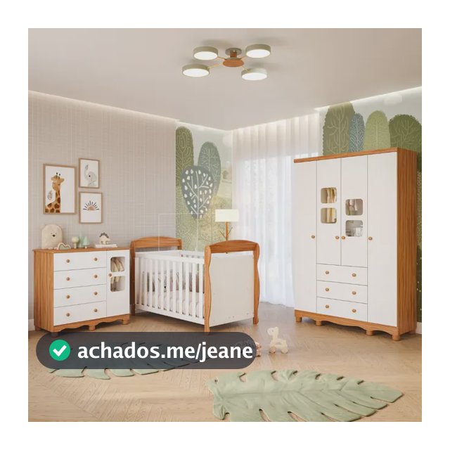 Quarto Bebê Berço Marquesa 3em1 Guarda Roupa 4pts Cômoda Uli