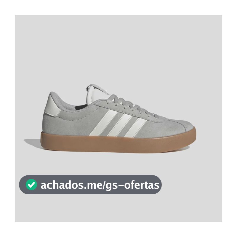Tênis Masculino Vl Court 3.0 adidas Cinza Liso 38 Br