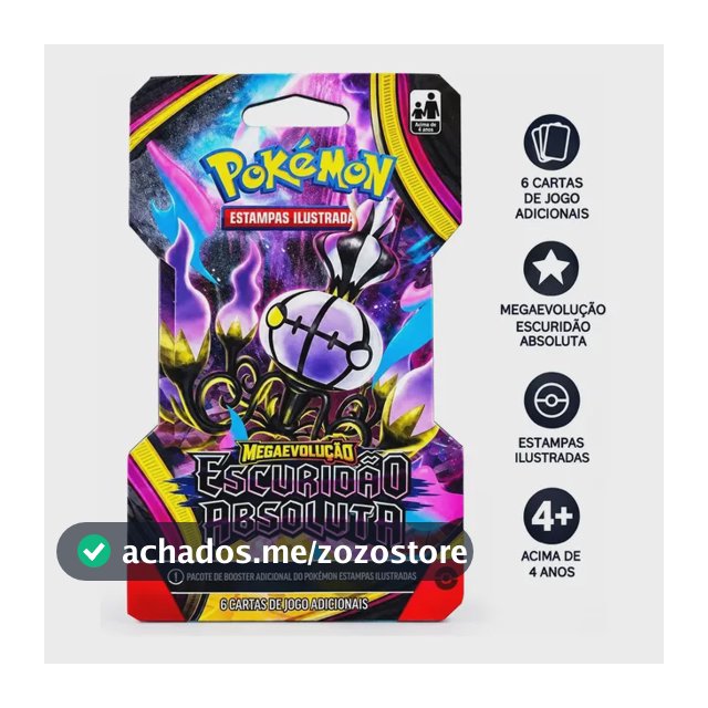 Pokémon ME05 Escuridão Absoluta Booster 6 Cartas Copag