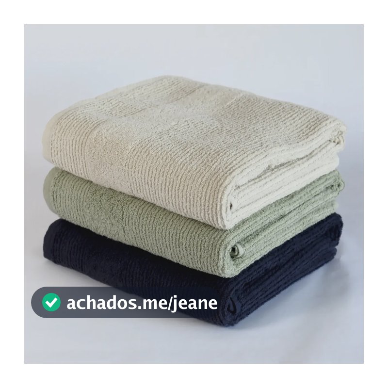 Kit de Toalhas de Banho Maria Tereza Gigante, 100% Algodão, com 3 Unidades