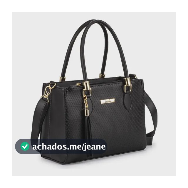 Bolsa Feminina De Ombro E Mão Lorena Média Transversal Cor Preto