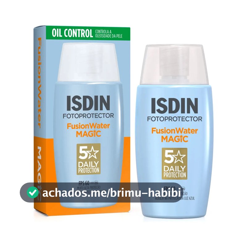 ISDIN Protetor Solar Facial Fusion Water 5 Stars Sem Cor FPS 60 - 50ml