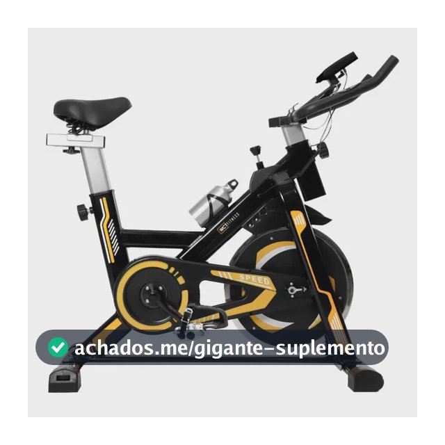 Bicicleta Spinning Com Roda De Inércia De 13kg Wct Fitness Original Cor Preto Preto/amarelo