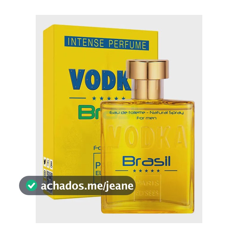 Perfume Vodka Brasil Amarelo Paris Elysees Masculino Intense 100ml