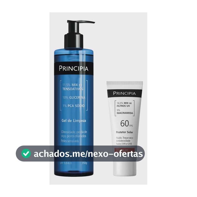 Principia Kit Gel De Limpeza Gl-02 + Protetor Solar Fps 60 Todo Tipo De Pele Dia/noite