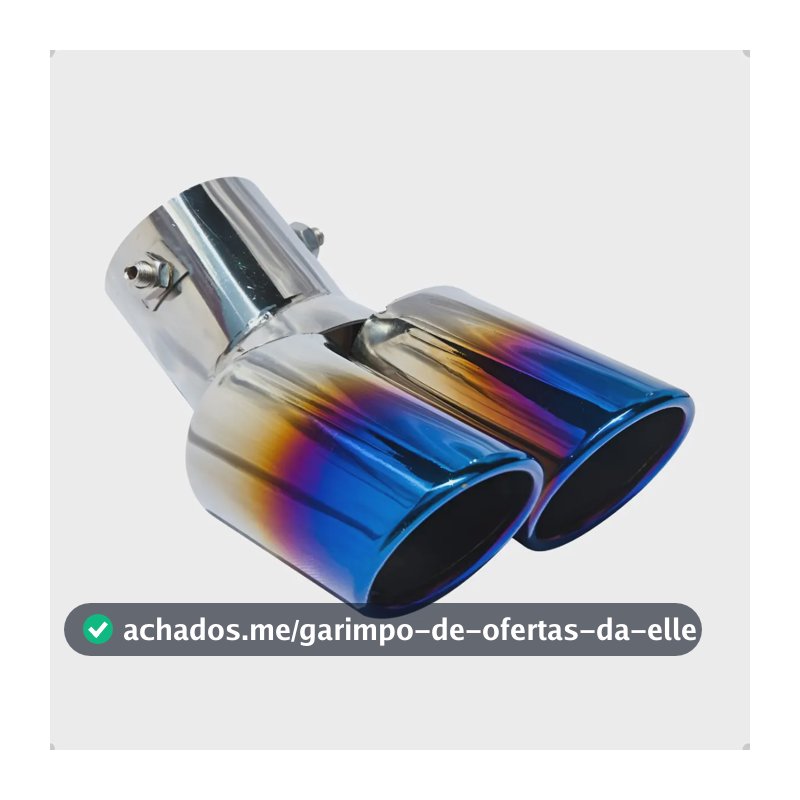 Ponteira Universal Escapamento Dupla Curvada Burned Tip Pret Burned Tip