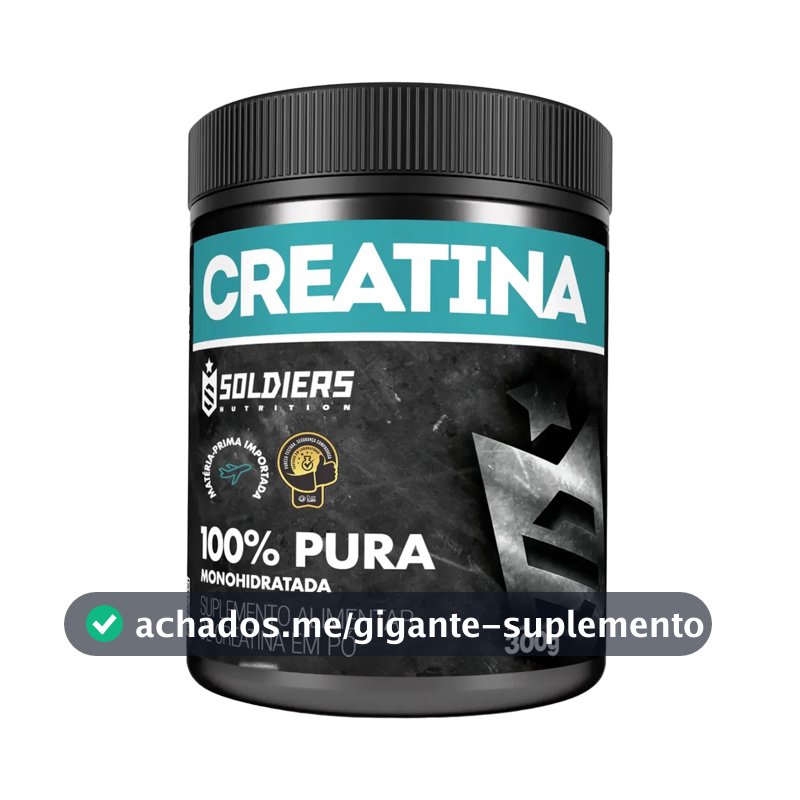 Creatina Soldiers Nutrition em pó Sem sabor x 300g