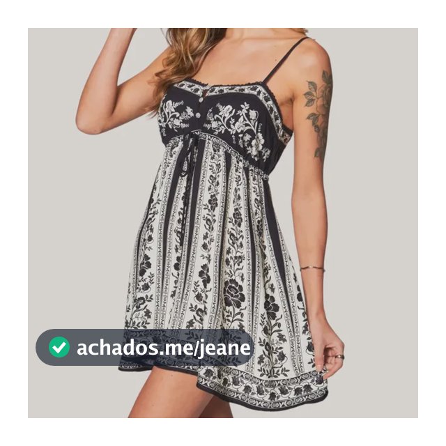 Feminino Farm Vestido Curto Floral Delicado Floral Delicado_preto Florido Pp