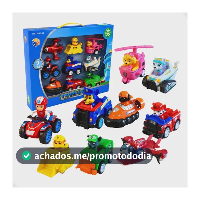 Kit 9 Carros E Personagens Patrulha Canina Coleção Fricção Colorido