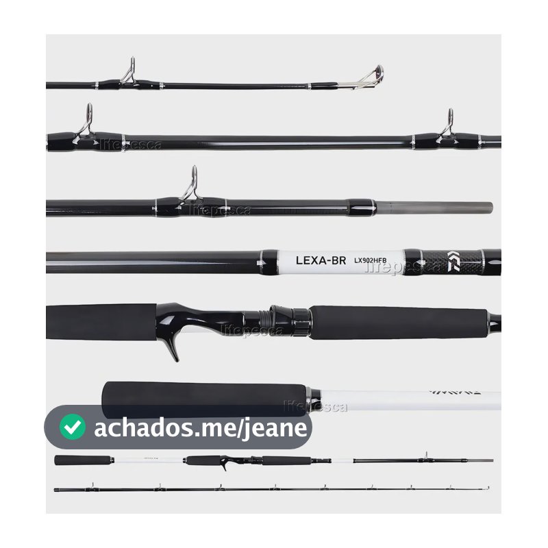 Vara De Pesca Casting Daiwa Lexa 902hfb 2.70m 20-50lb 2 Partes