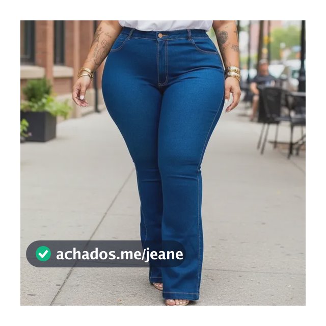 Calça Jeans Plus Size Flare Boca Larga Cintura Alta