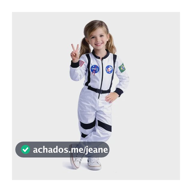 Roupa De Astronauta Infantil Fantasia Espaço Menina 1 Ao 18