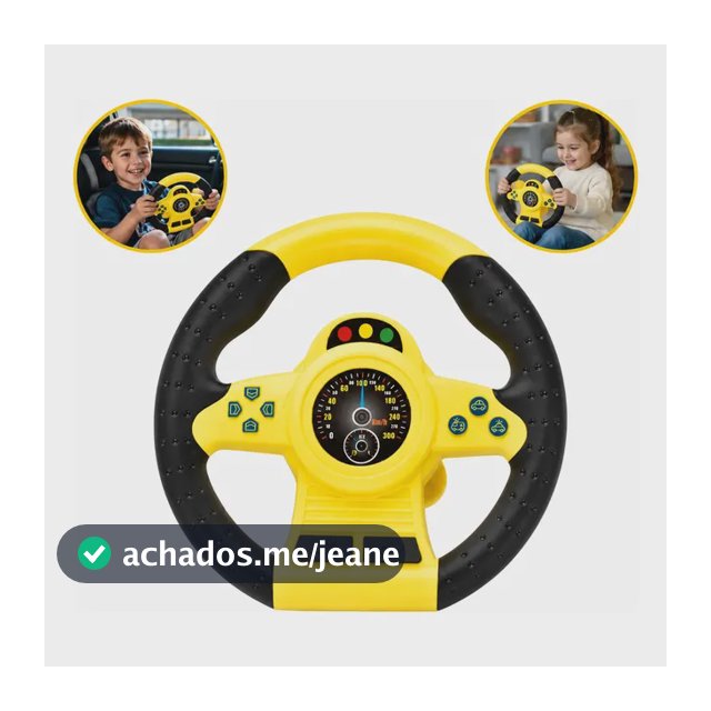 Volante Musical Brinquedo Infantil Luz Som Gira Bebê
