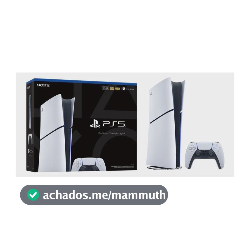Playstation 5 Edição Digital 825gb 1 Controle Branco Sony Branco