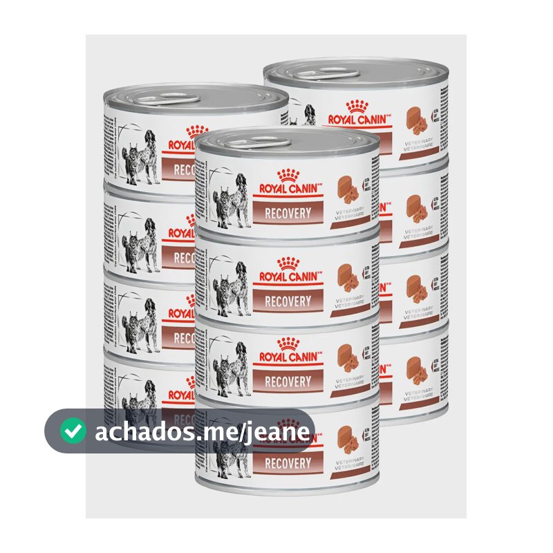 Kit 12 Royal Canin Recovery Veterinary Lata 195g