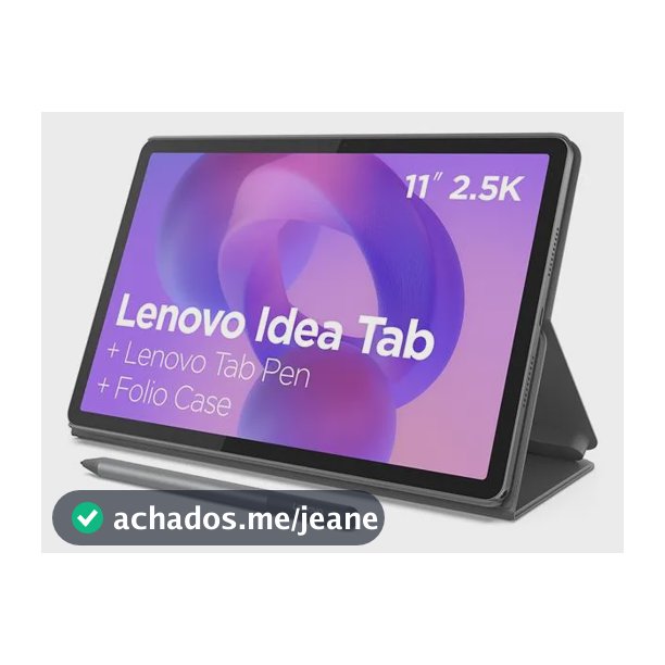 Tablet Lenovo Idea Tab, 8GB RAM, 128GB, 11” 2.5K 90Hz, Android 15, Wi-Fi, com Caneta e Capa, ZAFR0856BR