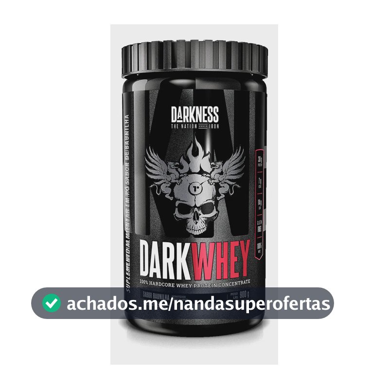 Whey Protein Concentrado Dark Whey 100% Baunilha 900g Darkness