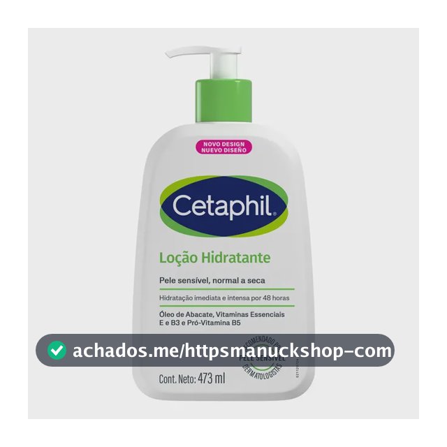 Cetaphil Loção Hidratante Corporal e Facial para Pele Seca e Sensível 473ml - Hidratação por 48h