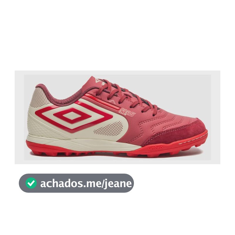 Chuteira Society Pro 5 Bump Club Umbro Scooter/white Asparagus/vermelho 39 Br