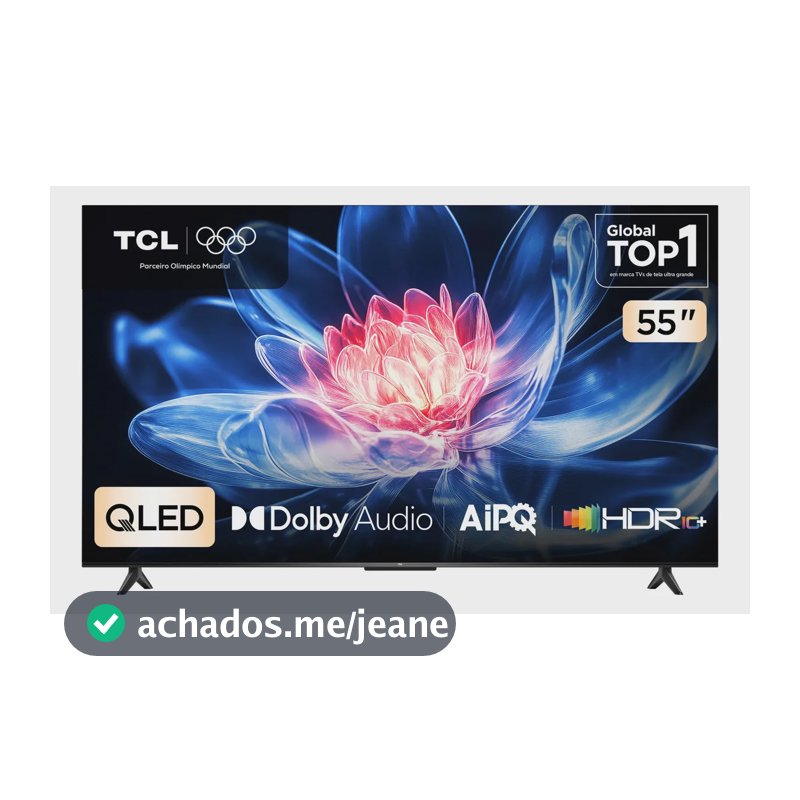 Smart Tv Tcl 55 Polegadas Qled 4k T6c Wifi Bluetooth Google Tv Tela Hva E Hdr10+ 55t6c