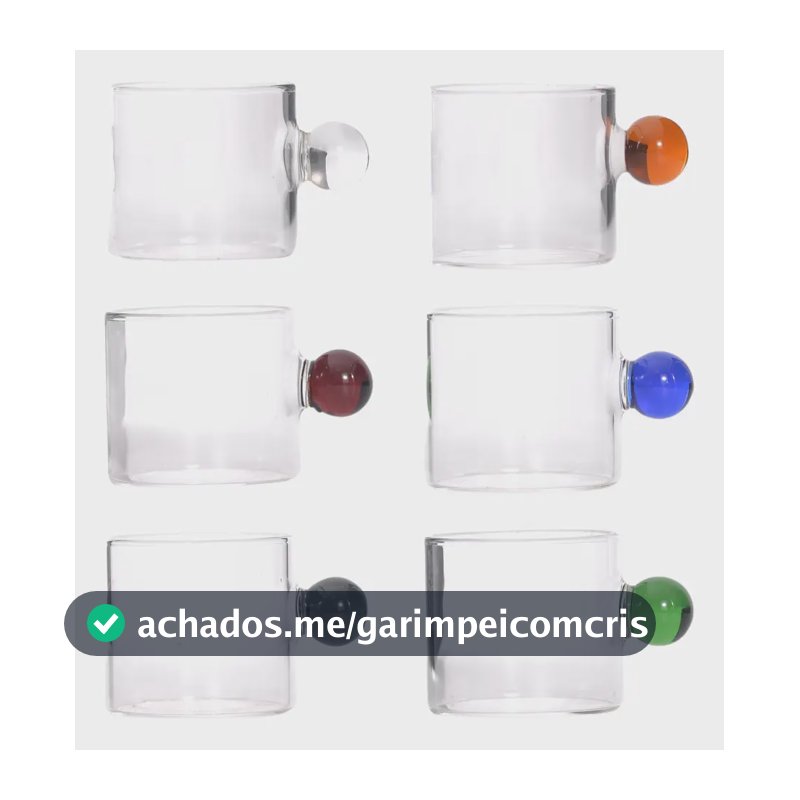 Kit 6 Xícaras Para Cafe Coloridas 90ml