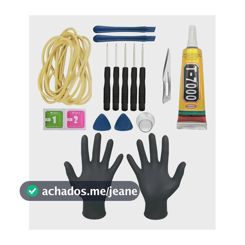 Kit De Ferramentas + Cola T7000 Para Manutenção De Celular