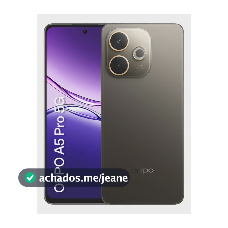 Smartphone OPPO A5 Pro 5G 256GB 8GB Física, 8GB RAM Virtual Bateria 5800 mAh Câmera AI 50MP NFC IP69 Marrom Chocolate