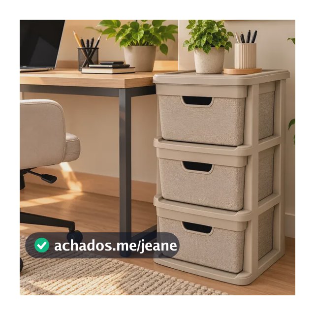 Organizador Gaveteiro Jaguar - Chão 3 Gavetas 15litros Cores