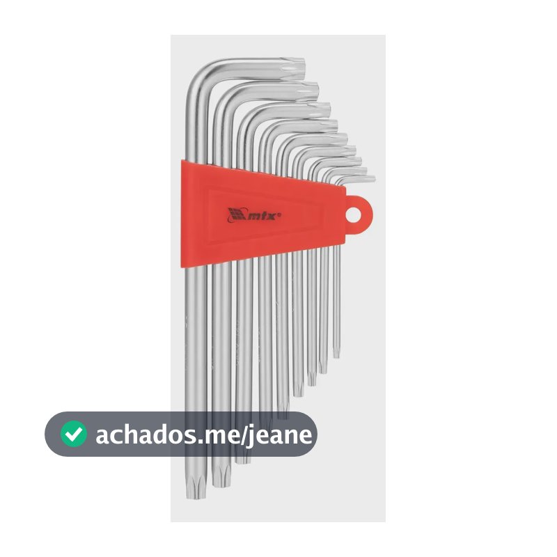 Jogo Chaves Torx Longas Acetinado T10-t50 9pcs Mtx
