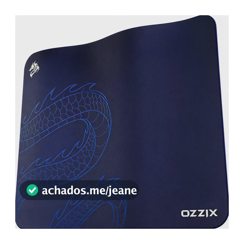 Mousepad Gamer Quadrado 49x42 Dracktar Dragão Japonês Azul Azul