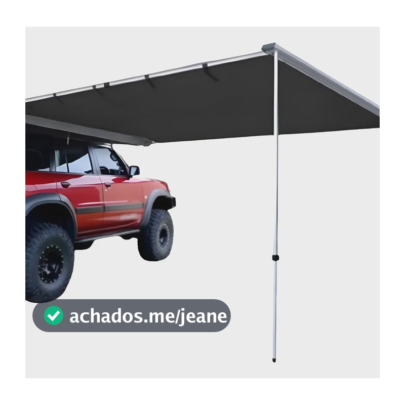 Toldo Lateral Retrátil P Carros Off Road Overland 1,40x2,0mt Cinza