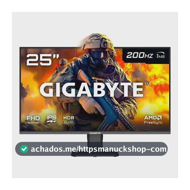 Monitor Gamer Gigabyte 25 Fhd 200hz 1ms Ips Vrr Freesync