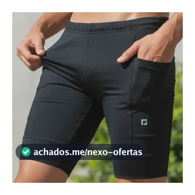 Shorts De Compressão P/ Corrida Masculino C/ Bolsos Laterais