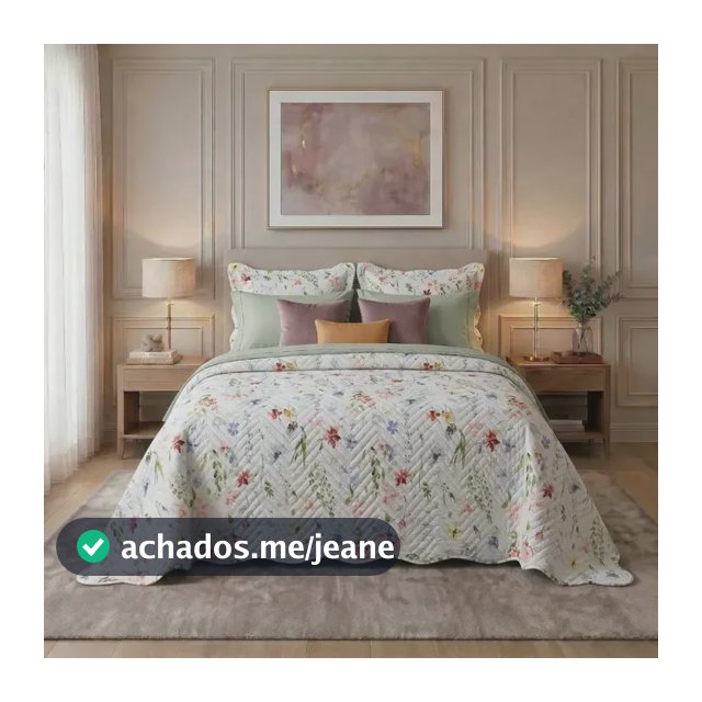 Kit Cobre Leito Colcha Casal Bouti Dupla Face Estampado 3pçs Cor Sicília Colcha Cobre Leito Estampada
