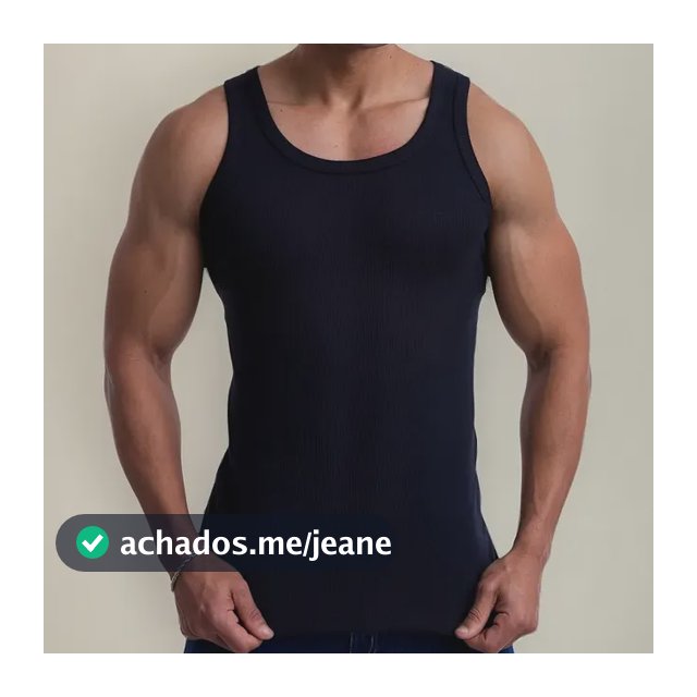 Regata Masculina Modelo Americano Canelada Tecido Premium