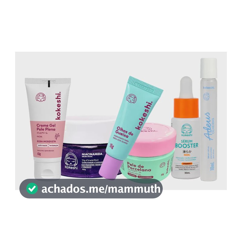 Kit Rotina Facial Completa Kokeshi