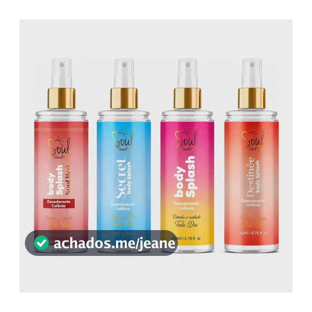 Kit C/4 Body Splash Perfume Corporal Desodorante Colônia 200ml Feminino