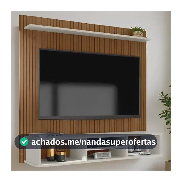 Prateleira Estante Home Painel Tv Até 50 Ripado 3d Everest