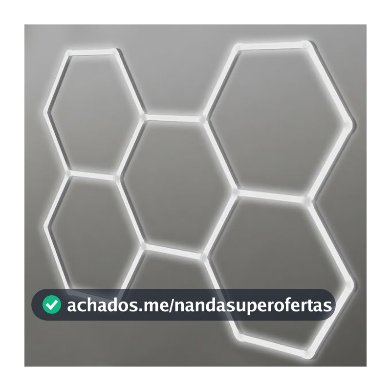 Luminária Led Colmeia 5 Células voltis Estrutura Branco