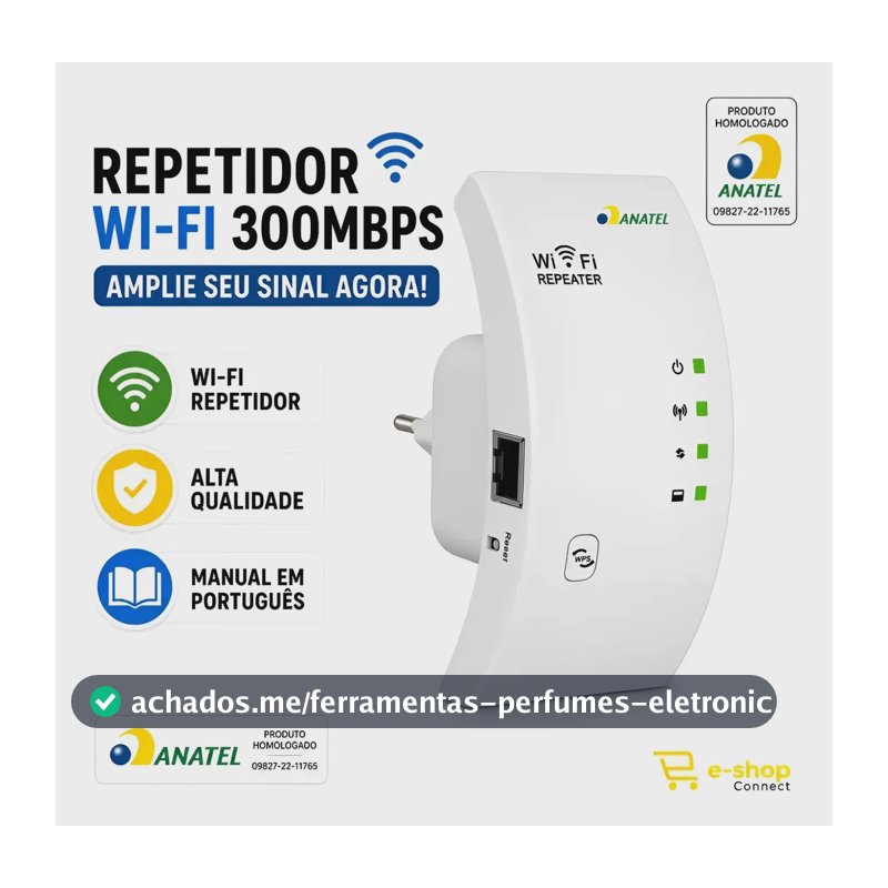 Repetidor De Sinal Wifi Roteador Wireless 2.4ghz Longo Alcan