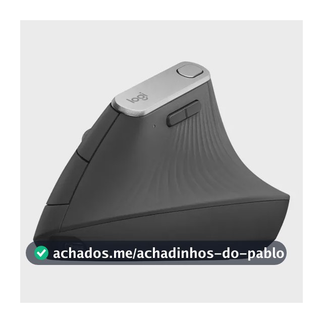 Mouse Sem Fio Logitech Mx Vertical Com Design Ergonômico Cinza