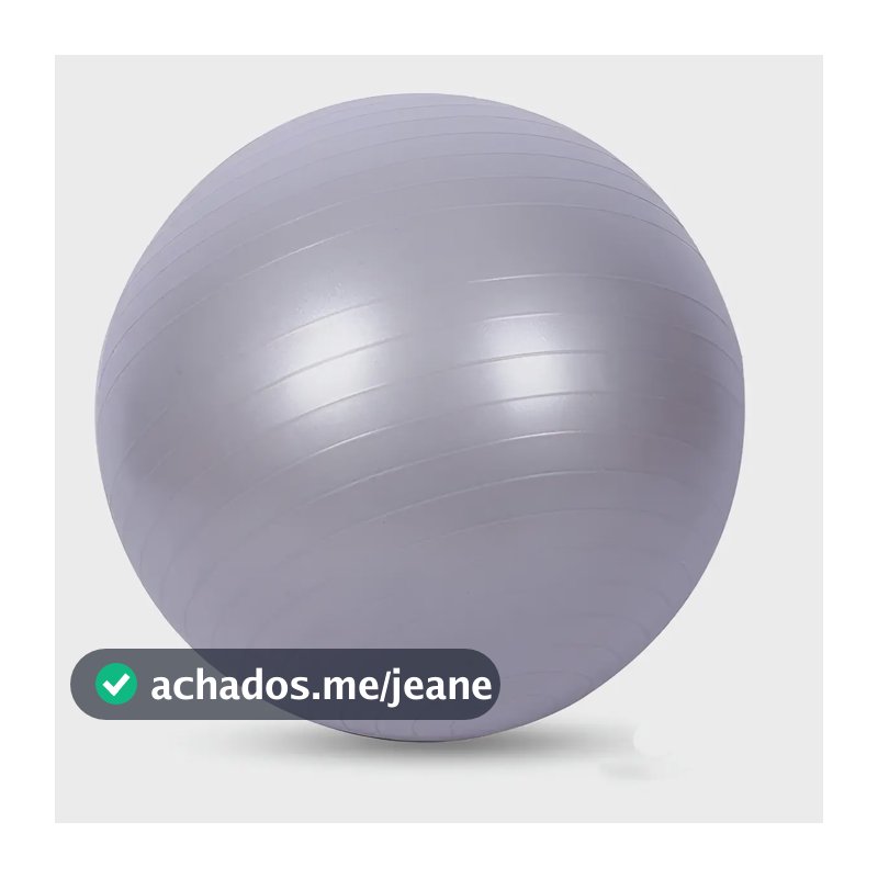 Bola de Pilates Suíça Justgofit 65cm Cinza com Bomba Antiestouro
